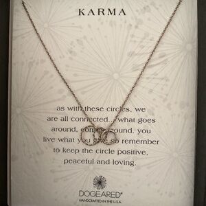 Dogeared sterling silver necklace, 18 inch long